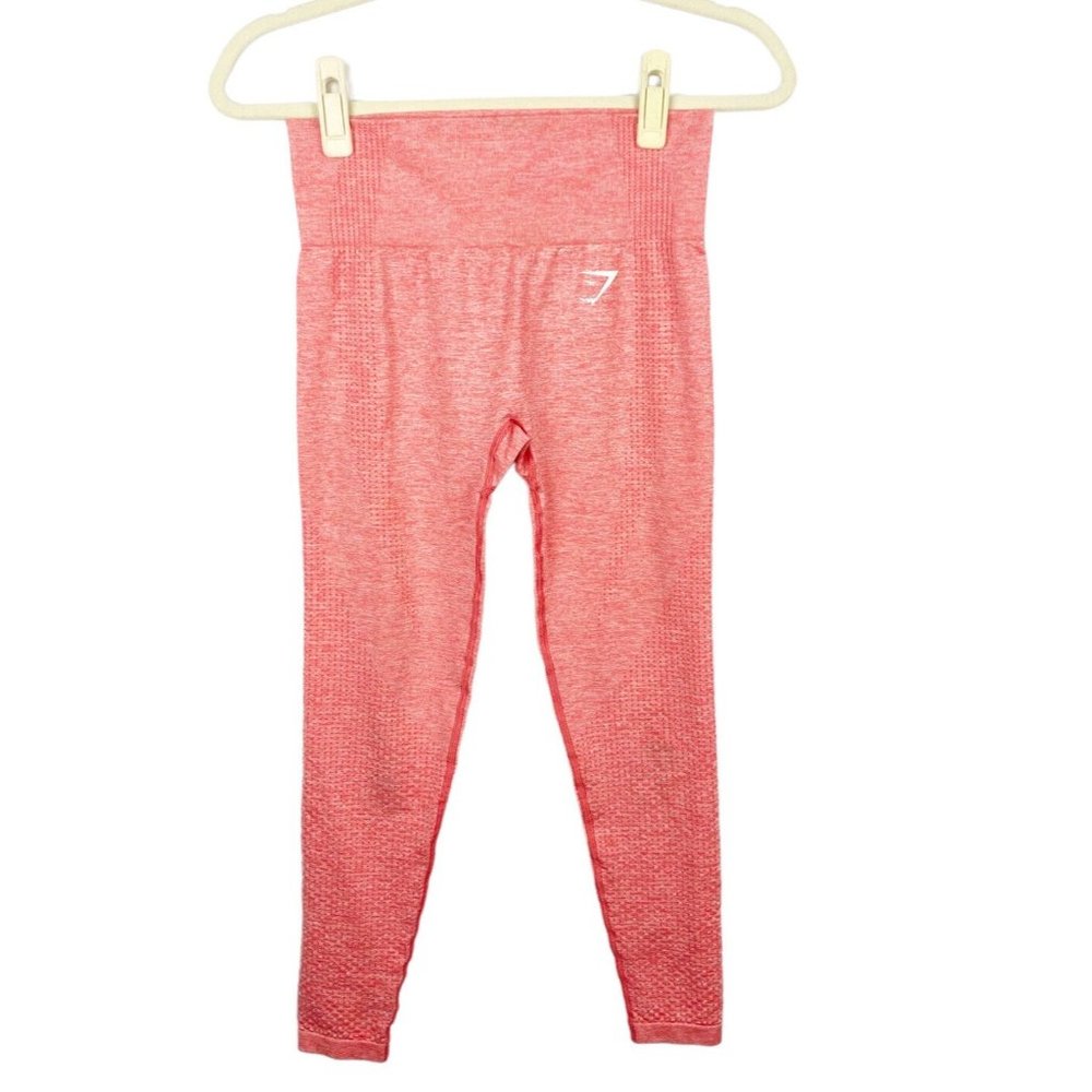Gymshark Vital Seamless 2.0 Leggings Chili Red Marl High Waist Size Small